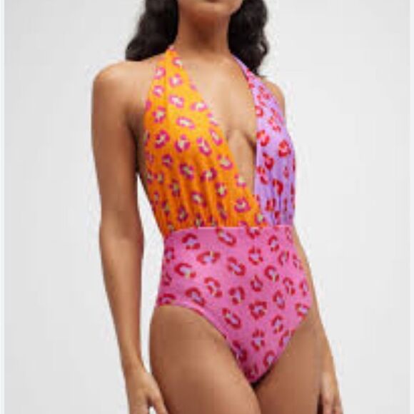 FARM Rio Maxi Leopard Patch Front One-Piece Swimsuit - Picture 3 of 4